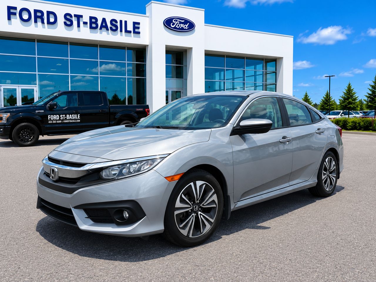 Silver 2018 Honda Civic Sedan Front-Wheel Drive Automatic