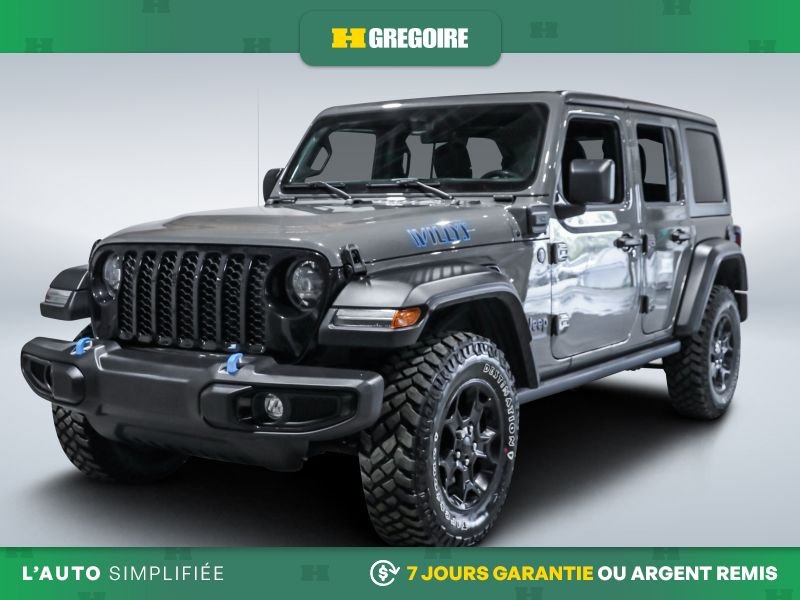 Jeep Wrangler Willys 4xe AUTO AC NAV MAGS CAM RECULE BLUETOOTH 2023 Gris
