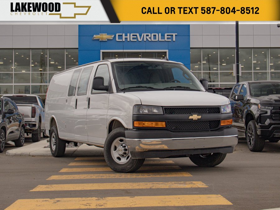 2025 Chevrolet Express Cargo Van WT 6.6L | Bucket Seats White