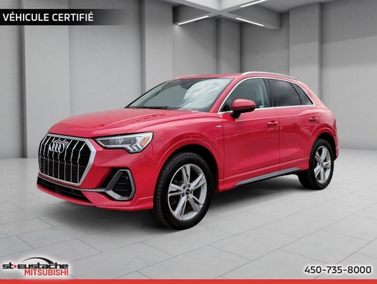 2021 Audi Q3 Progressiv 45 TFSI quattro-cuir-toit panoramique-camera de recul-sline Red