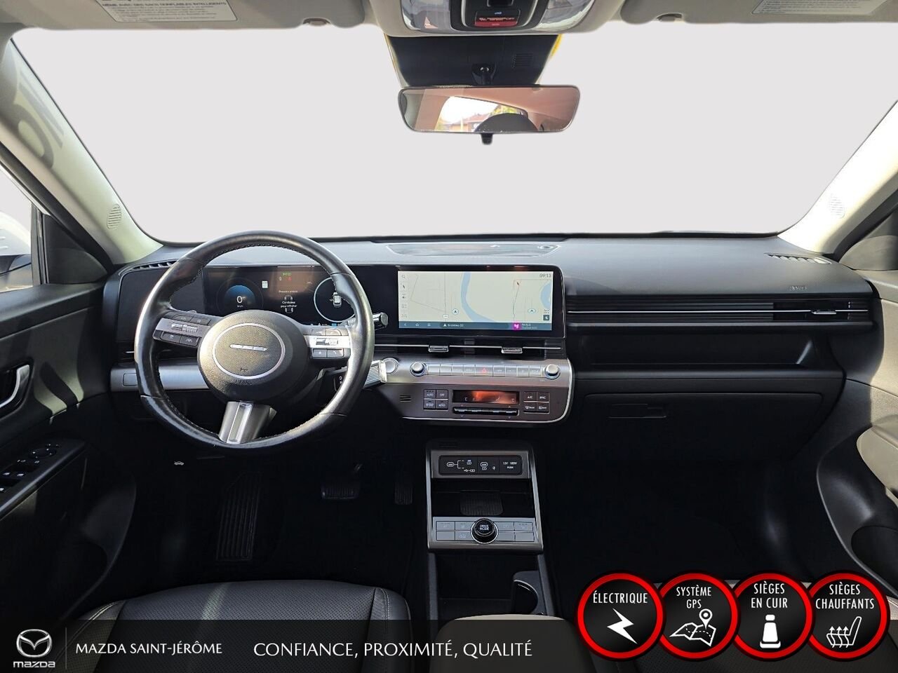 2025 Hyundai Kona Electric Preferred avec ensemble Trend | CUIR | TOIT OUVRANT | MAGS | White Saint-Jérôme - photo #21