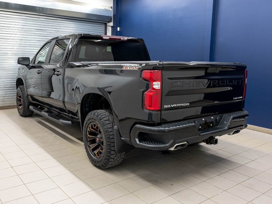 Chevrolet Silverado 1500 CUSTOM TRAIL BOSS CREW 4X4 V8 *CARPLAY* WIFI USB 2021 Noir