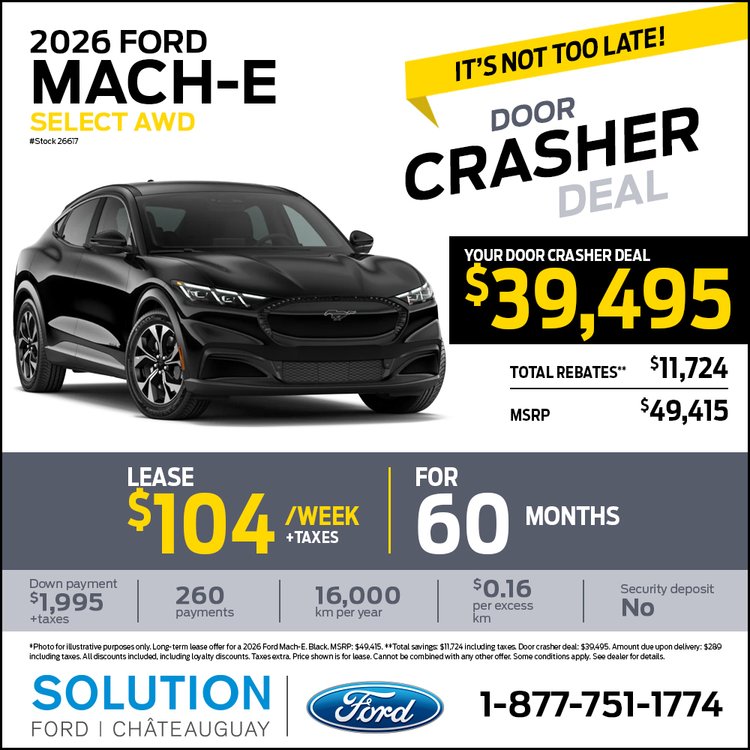 Solution ford promo octobre MACH E 2026 EN
