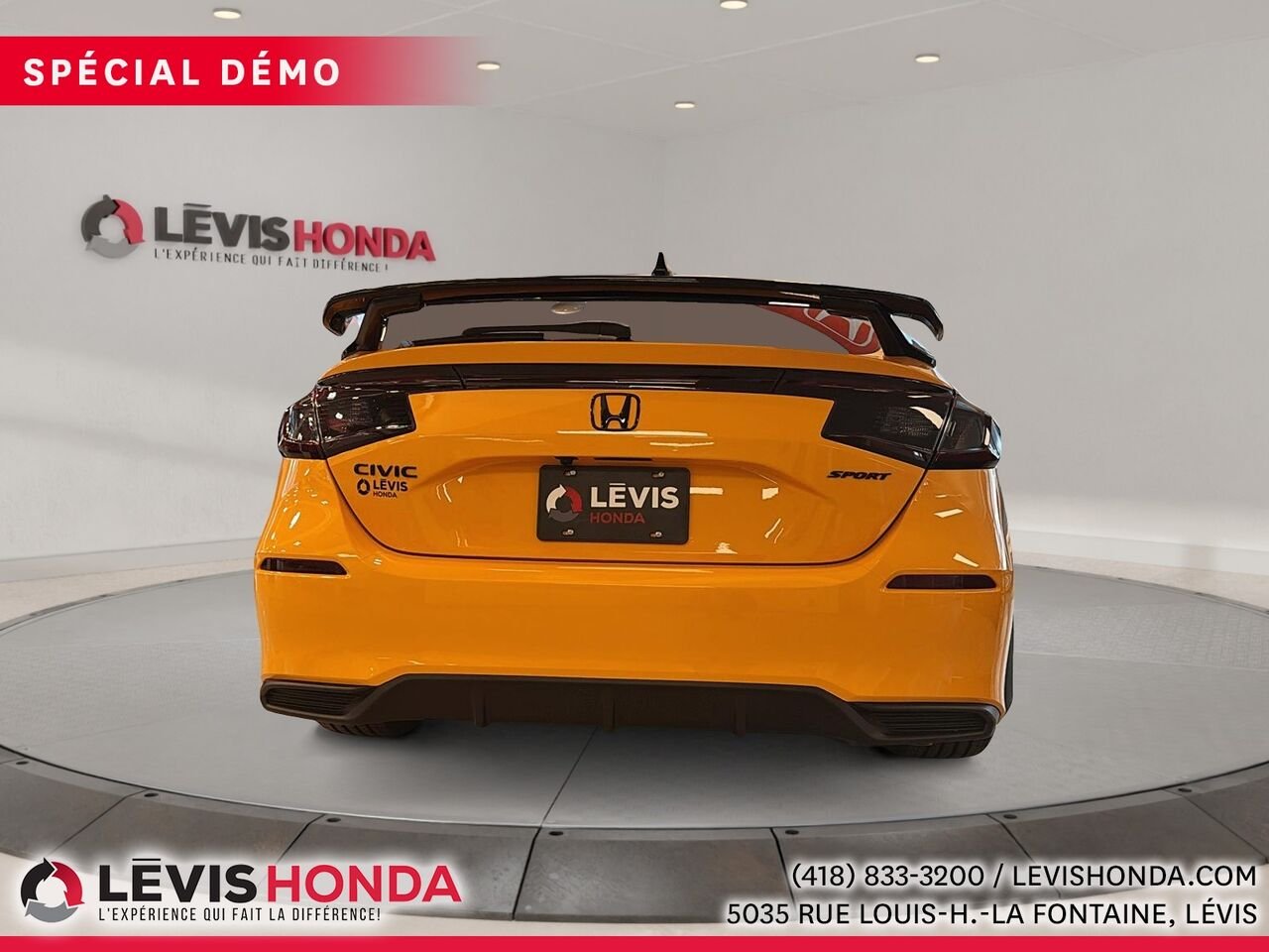 2025 Honda Civic Hatchback Sport CVT Solar Reflection Silver Metallic Lévis - photo #6
