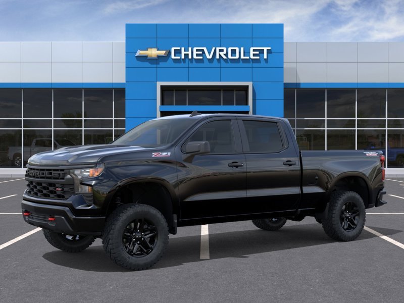 2026 CHEVROLET Silverado 1500 K1500 SILVERADO CREW CAB CUSTOM TRAIL BOSS STD/BOX (2CX) BLACK Rivière-du-Loup - photo #1
