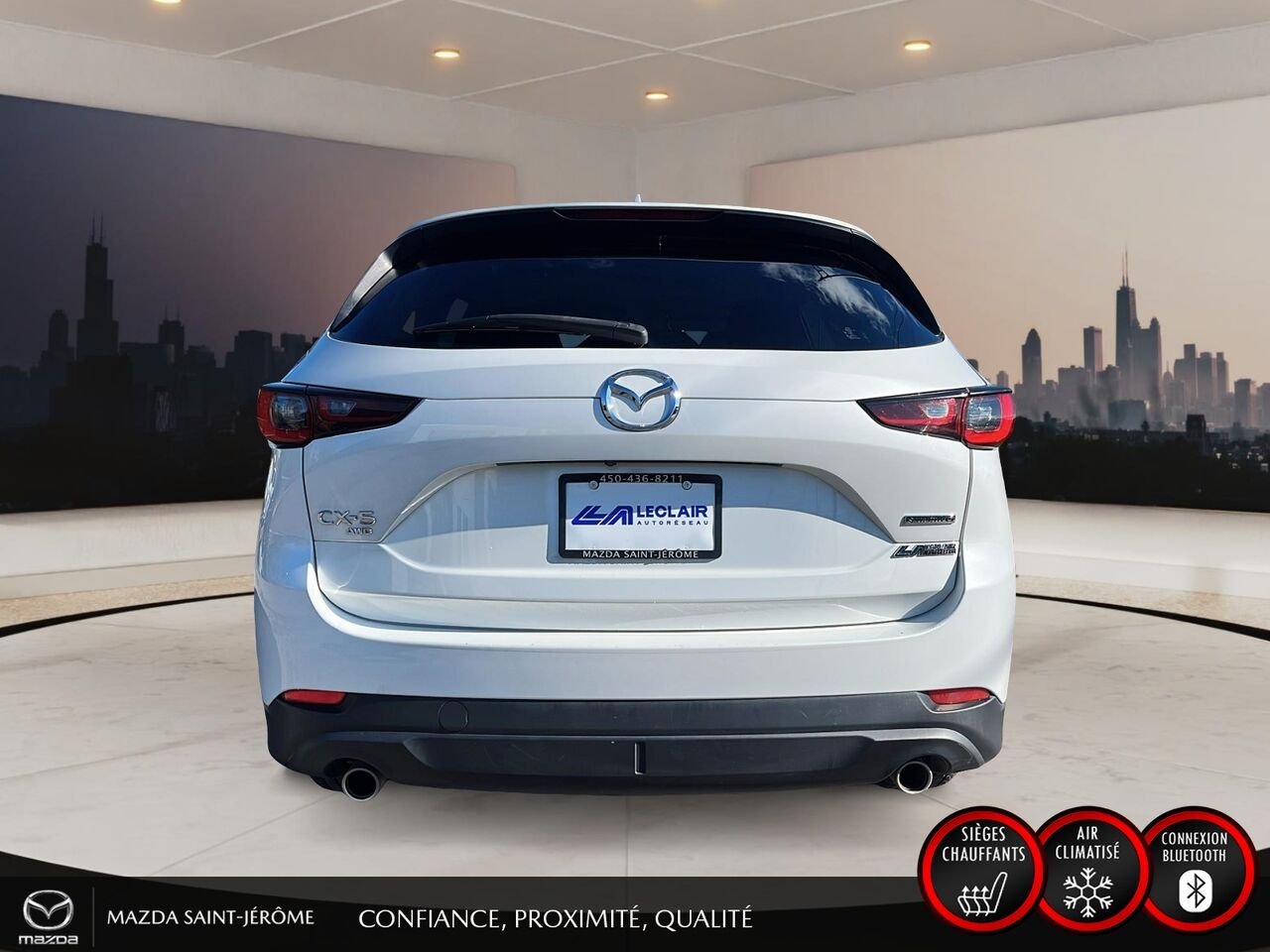 2024 Mazda CX-5 GS | 1 PROPRIÉTAIRE | JAMAIS ACCIDENTÉ | AWD | CUIR | VOLANT CHAUFFANT White Saint-Jérôme - photo #6