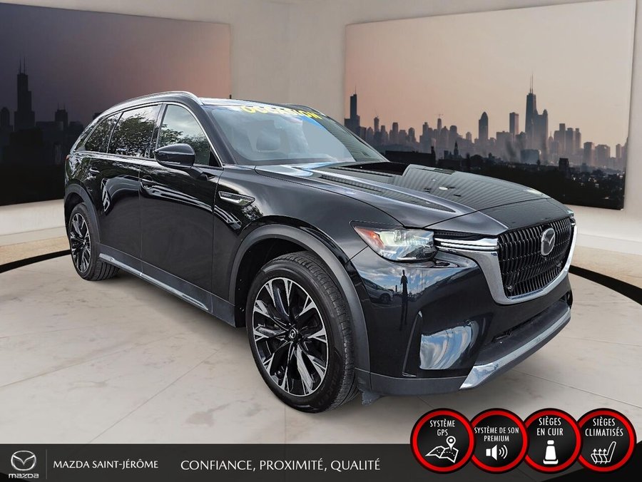 Mazda CX-90 hybride rechargeable GT hybride rechargeable | CUIR NAPPA | TOIT 2 RANGÉES | BOSE 12 HP | AWD | 3e RANGÉE 2025 Noir