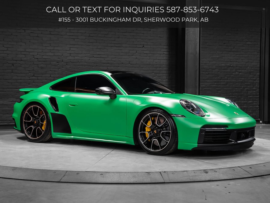 2021 Porsche 911 Turbo S | Front Lift | PDCC Suspension | Sunroof | Heated & Ventilated Seats Python Green