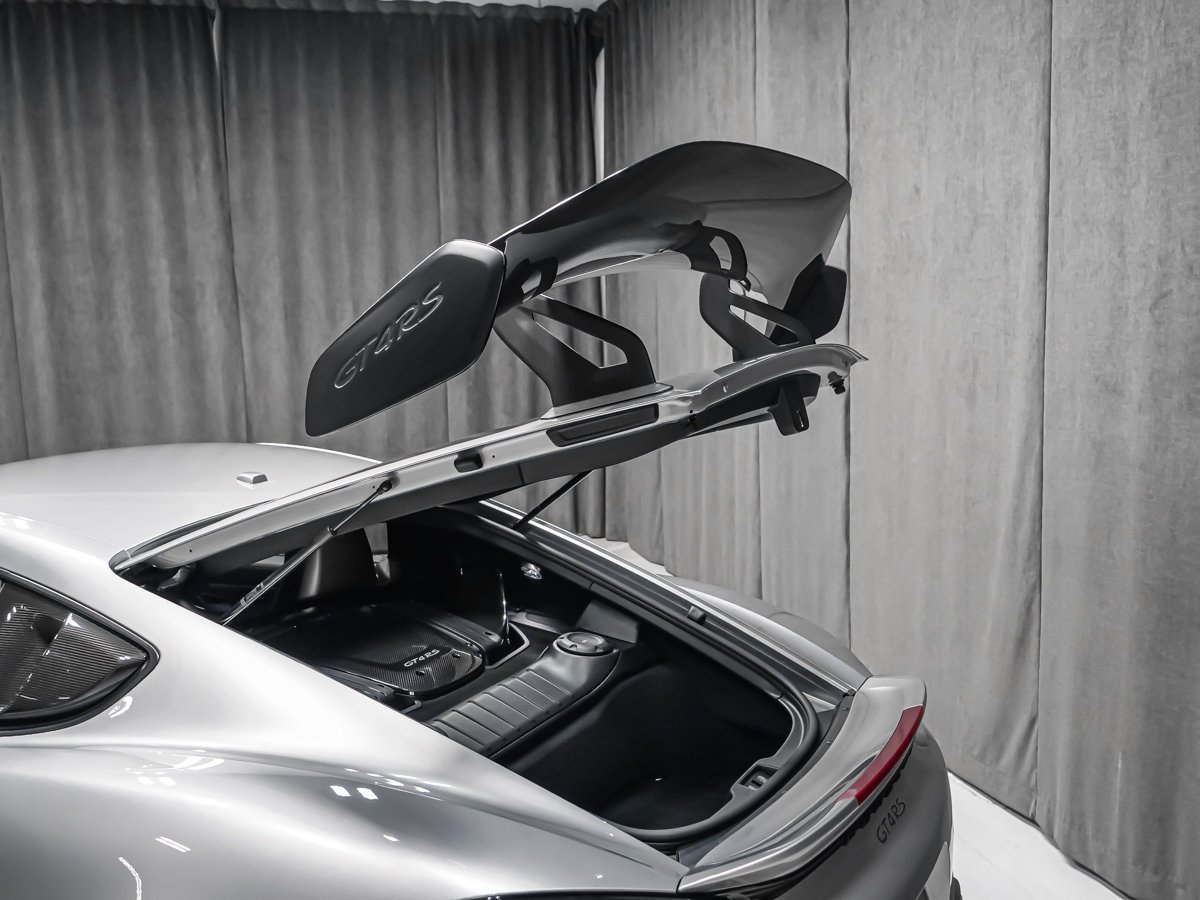 Porsche 718 Cayman GT4 RS PDK CARBONE JANTES BLEUES SPORT CHRONO 2025 Argent Montréal - photo #55