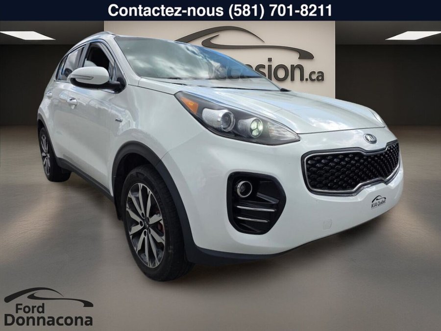 Kia Sportage EX Tech avec Noir 4 portes TI 2017 Blanc