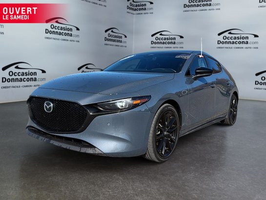 Mazda Mazda3 Sport GT TURBO - AWD - BAS KILOMÉTRAGE - JAMAIS ACCIDENTÉ - CUIR 2024 Gris