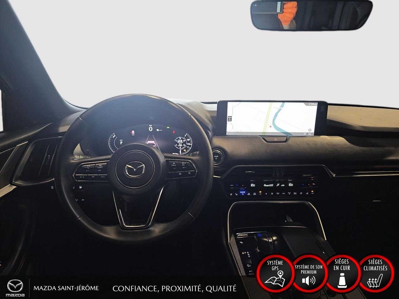 Mazda CX-90 hybride rechargeable GT hybride rechargeable | CUIR NAPPA | TOIT 2 RANGÉES | BOSE 12 HP | AWD | 3e RANGÉE 2025 Noir Saint-Jérôme - photo #23