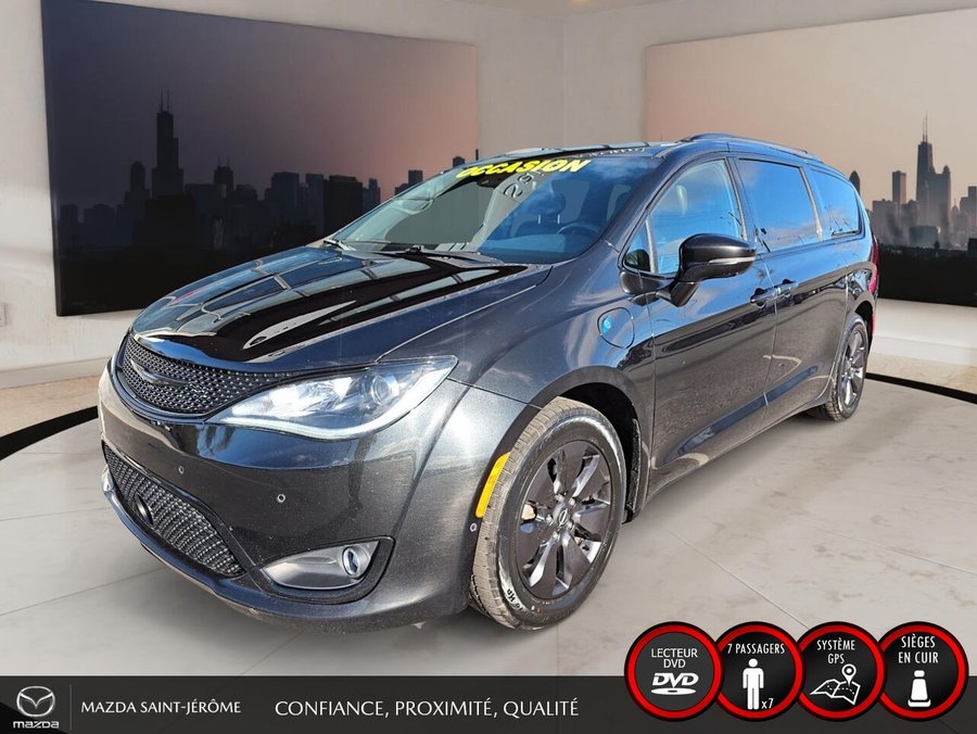 2020 Chrysler Pacifica Hybrid LIMITED S | JAMAIS ACCIDENTÉ | HYBRIDE RECHARGEABLE | TOIT PANO | CUIR | TV/DVD Black