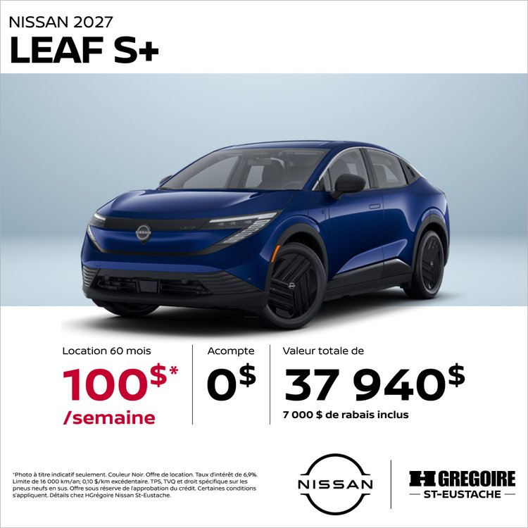 Nissan st eustache promo octobre LEAF S PLUS FR