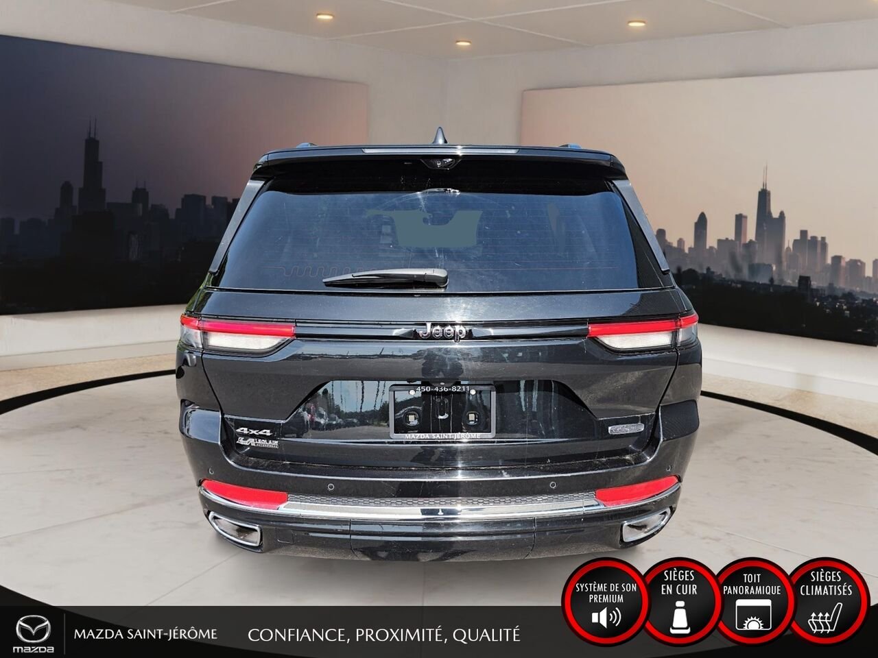 Jeep Grand Cherokee Overland | CUIR NAPPA | TOIT COMMANDVIEW 2 RANGÉES | SIÈGES VENTILÉS | 4X4 2023 Noir Saint-Jérôme - photo #6