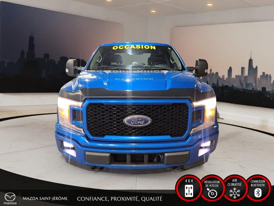 Ford F-150 XL SPORT | JAMAIS ACCIDENTÉ | 2.7L ECOBOOST | 4X4 | SUPERCREW | ENSEMBLE REMORQUAGE 2019 Bleu