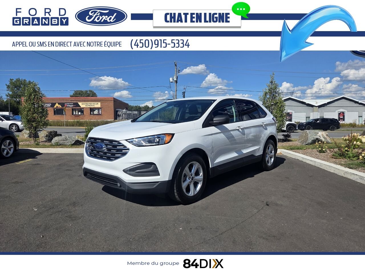 Ford Edge 2022 Blanc Granby - photo #2