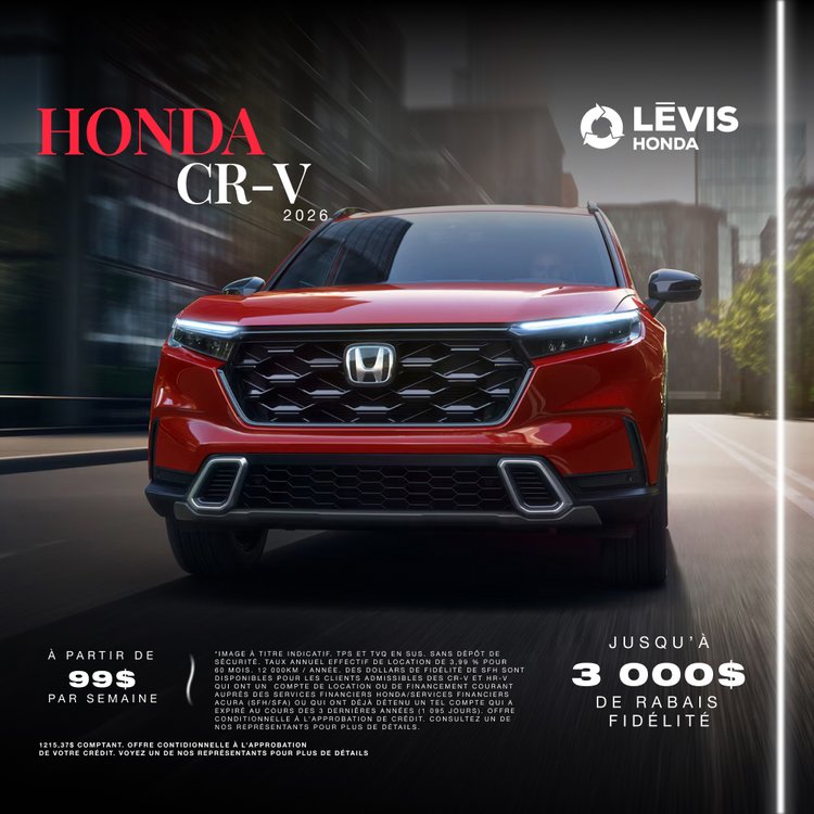 Levis Honda promo aout CR V FR