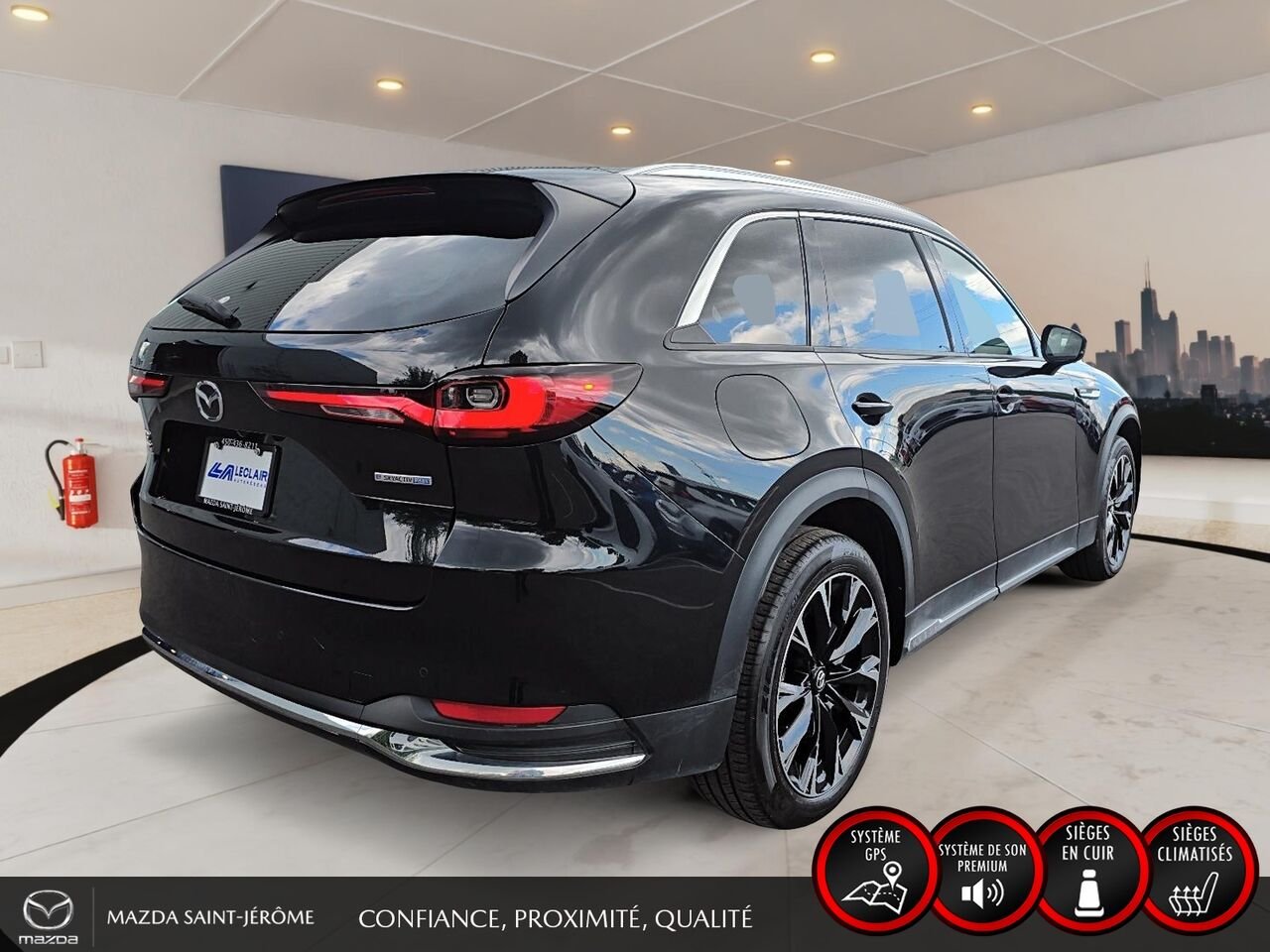 Mazda CX-90 hybride rechargeable GT hybride rechargeable | CUIR NAPPA | TOIT 2 RANGÉES | BOSE 12 HP | AWD | 3e RANGÉE 2025 Noir Saint-Jérôme - photo #5