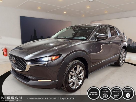 2021 Mazda CX-30 GS TI | SEULEMENT 48 320 KM | VOLANT CHAUFFANT EN CUIR | RÉGULATEUR RADAR | CAMÉRA DE RECUL Grey