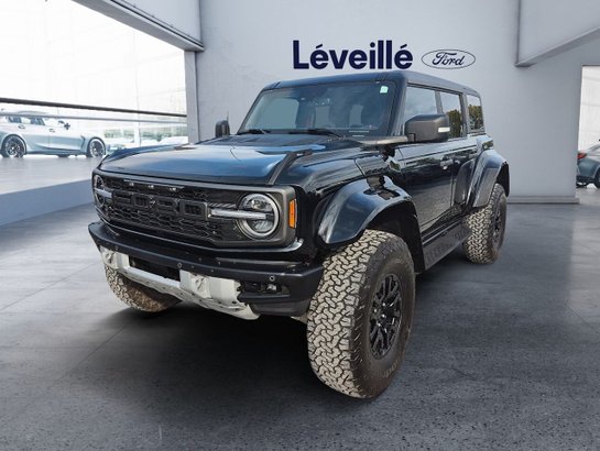 2024 Ford Bronco Raptor 4X4 ** CUIR SUEDE ** ENS CARBONE ** TRES RARE ** CARFAX CLEAN ** Black