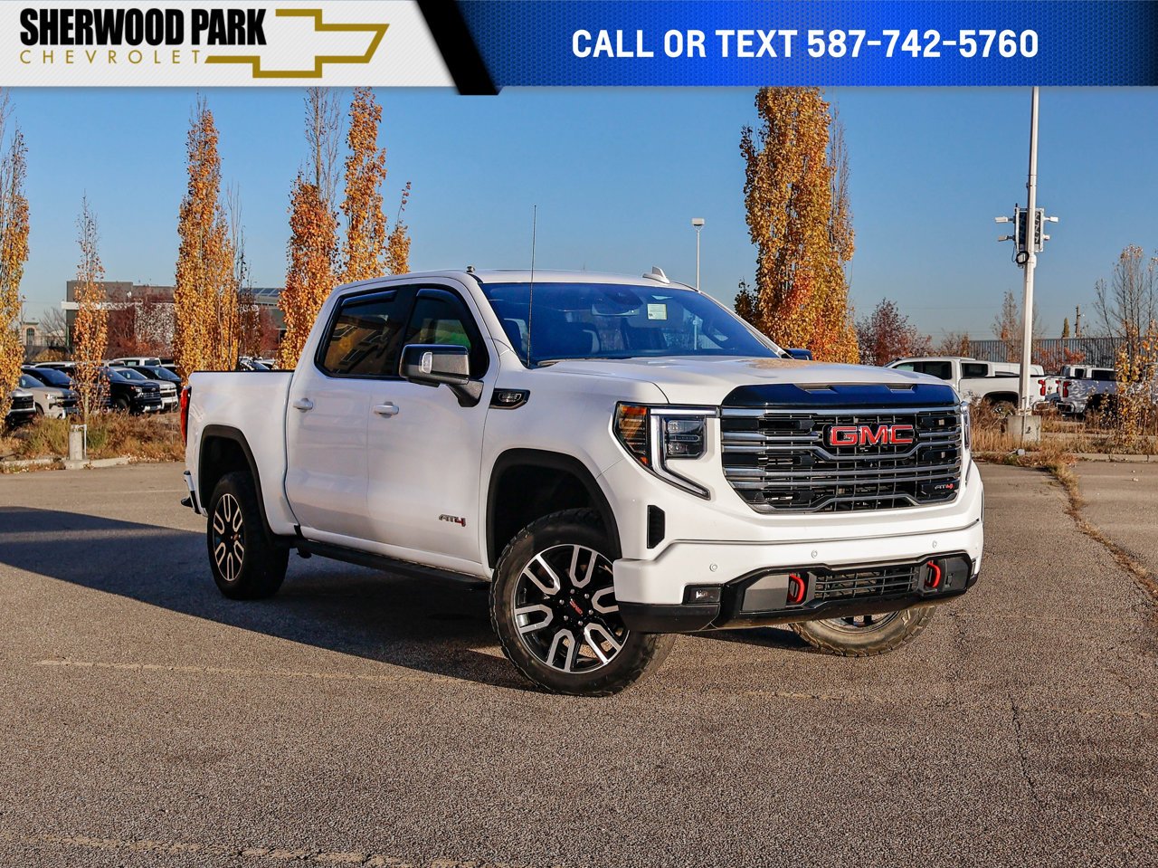 2025 GMC Sierra 1500 4WD Crew Cab 147 AT4 White Sherwood Park - photo #0