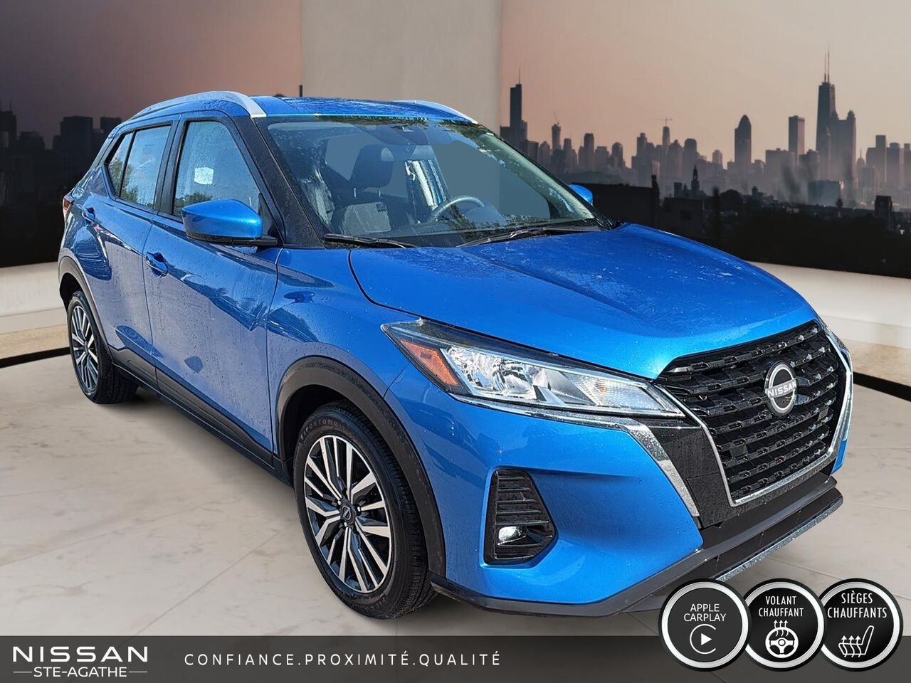 Nissan Kicks SV | CARPLAY | VOLANT CHAUFFANT | DÉMARRAGE À DISTANCE 2024 Bleu Saint-Jérôme - photo #2