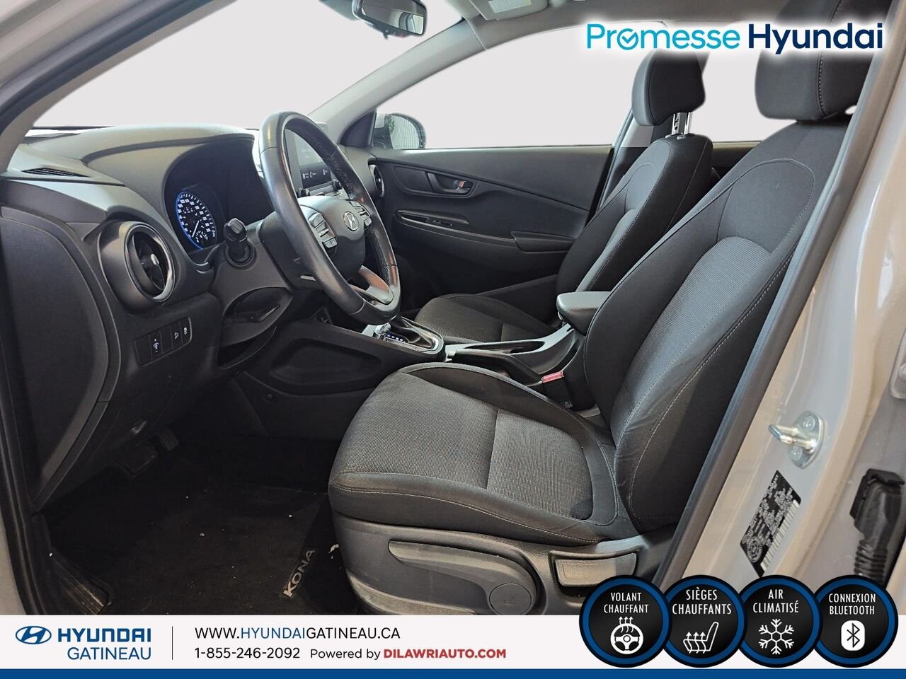 Hyundai Kona 2.0L Preferred TA*** sieges chauffants , volant chauffants, bas millage*** 2023 Noir Ottawa & Gatineau - photo #7