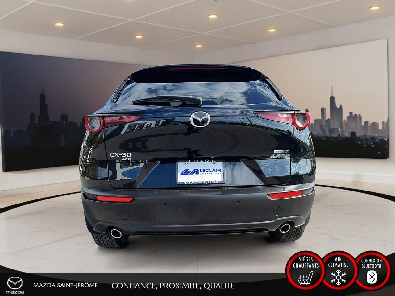 2023 Mazda CX-30 GT | CUIR | TOIT OUVRANT | NAVIGATION | AWD | CAMÉRA 360 Black Saint-Jérôme - photo #6