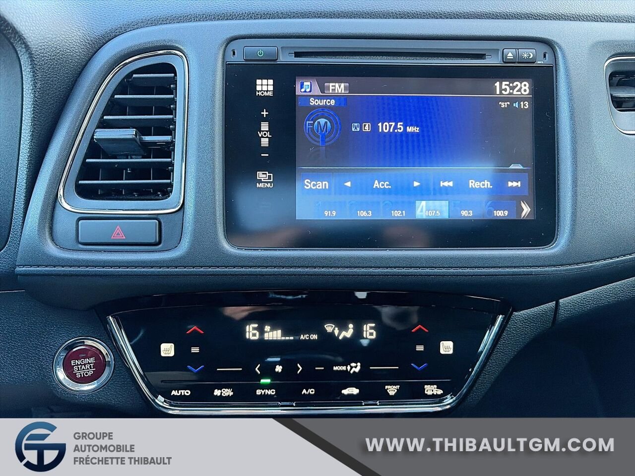 2016 HONDA HR-V EX EX 4 portes 4RM CVT 25U GRIS Montmagny - photo #13
