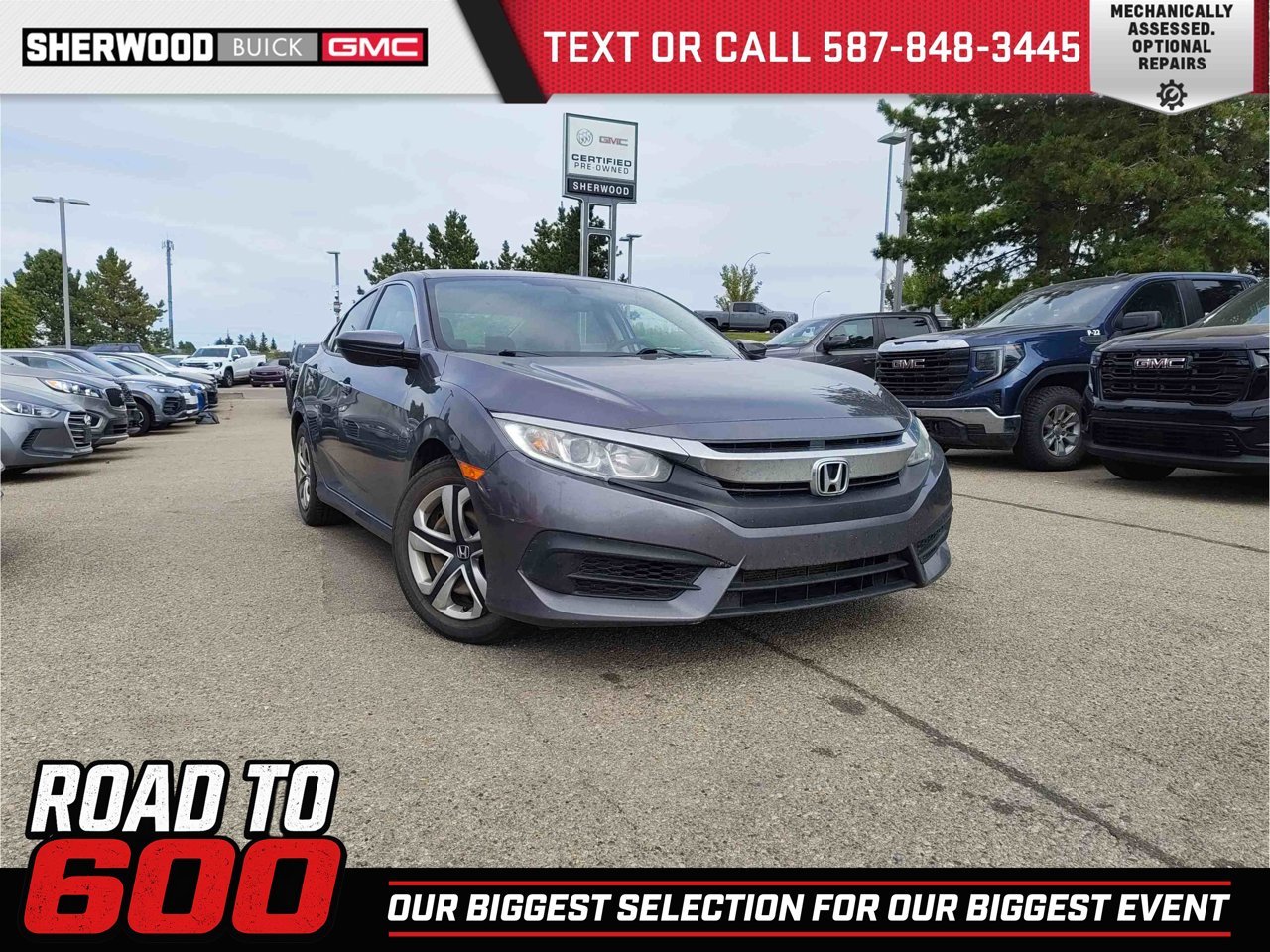 2016 Honda Civic Sedan 4dr CVT LX Grey Sherwood Park - photo #0