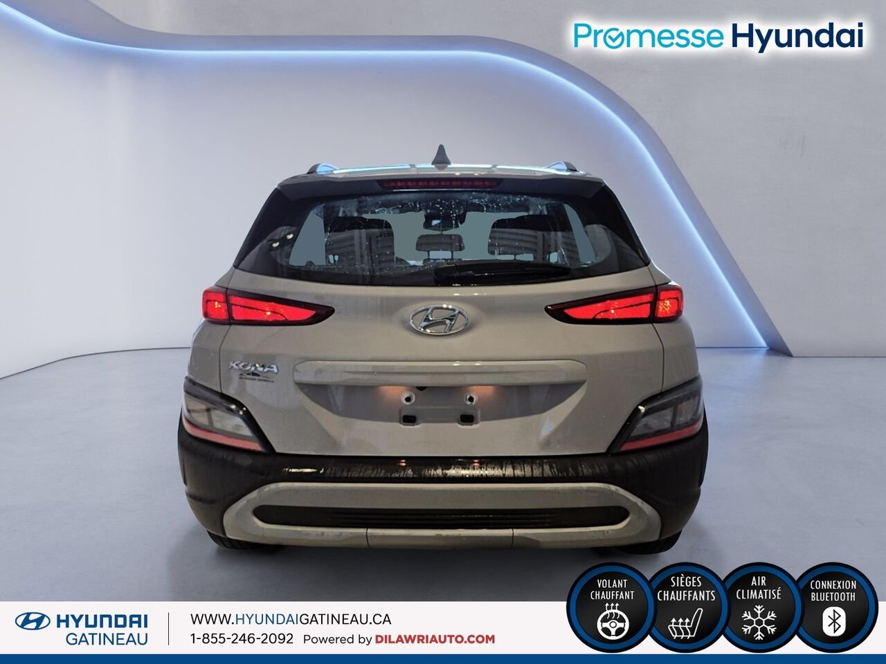 Hyundai Kona 2.0L Preferred TA*** sieges chauffants , volant chauffants, bas millage*** 2023 Noir Ottawa & Gatineau - photo #2