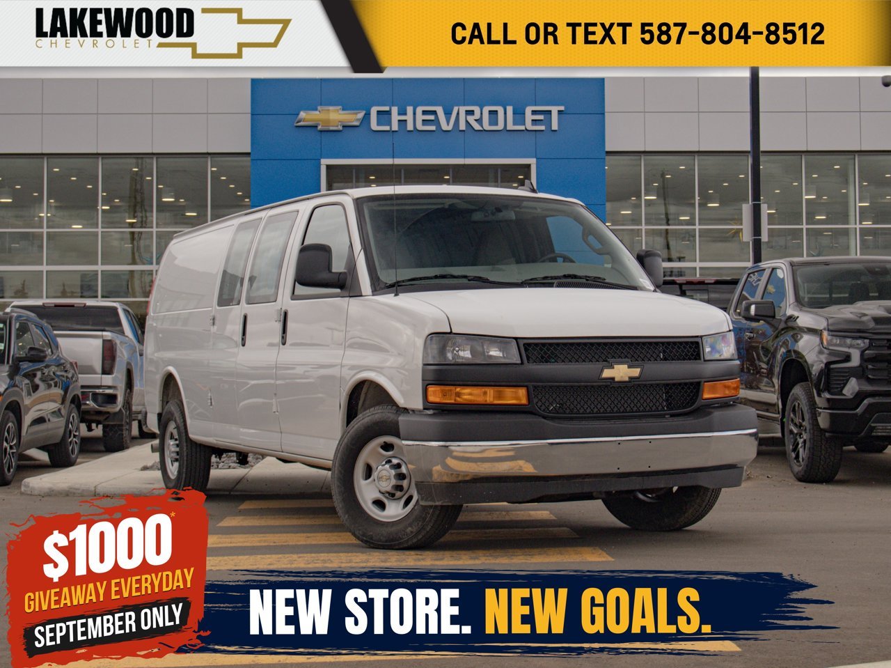 2025 Chevrolet Express Cargo Van RWD 3500 155 White Sherwood Park - photo #0