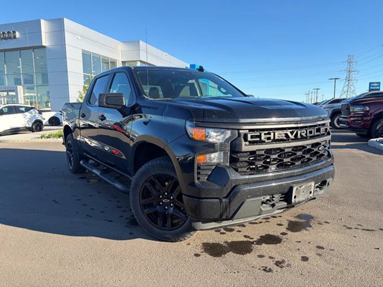2024 Chevrolet Silverado 1500 4WD Crew Cab 147 Custom Black Sherwood Park - photo #1
