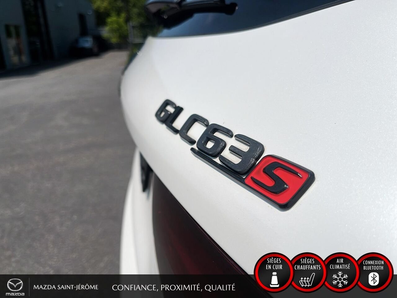 Mercedes-Benz GLC GLC 63 S AMG | CUIR ROUGE | TOIT PANORAMIQUE | 2019 Blanc Saint-Jérôme - photo #8