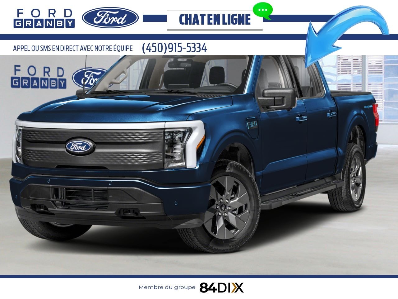 Ford F-150 Lightning 2025 Bleu antimatière métallisé Granby - photo #0