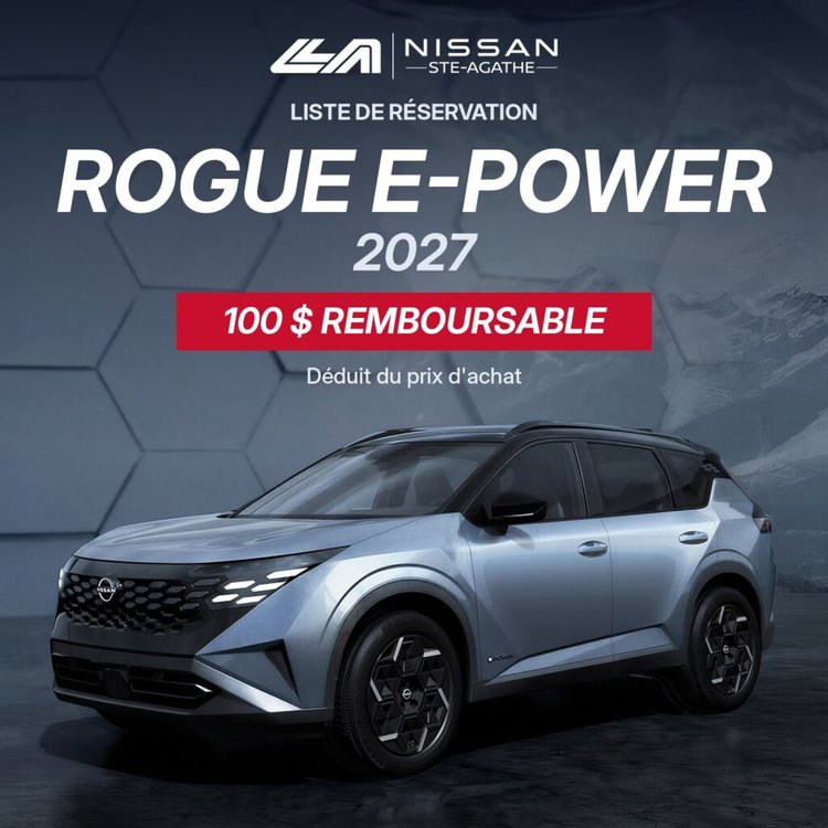 Rogue E-POWER 2027 – Liste de réservation, 100 $ remboursable