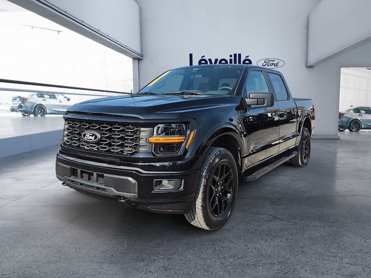 Black 2024 Ford F-150 Pickup Truck Four-Wheel Drive Automatic