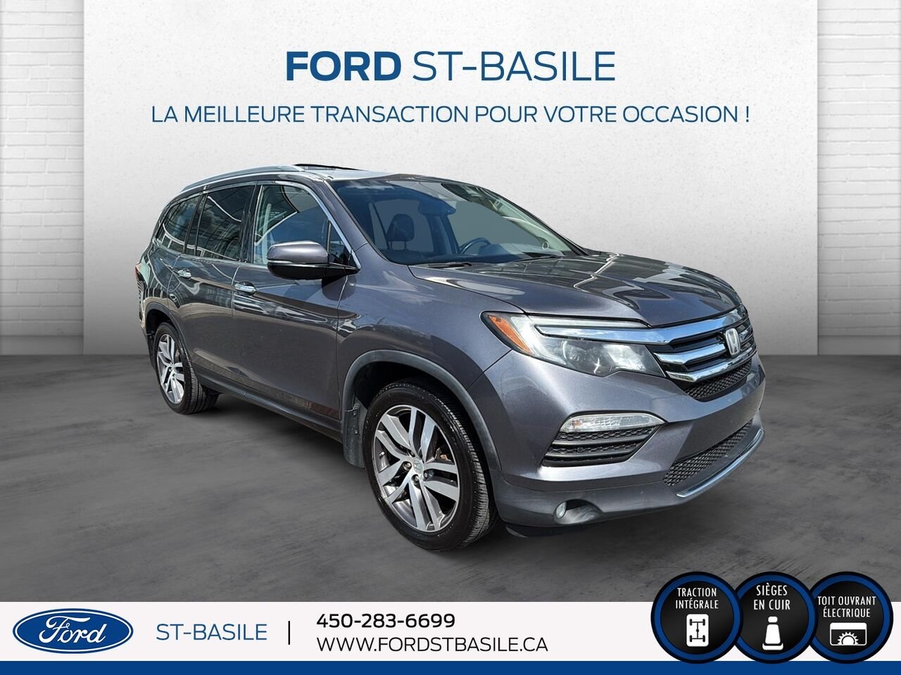 2016 HONDA PILOT Grey Saint-Basile-le-Grand - photo #9