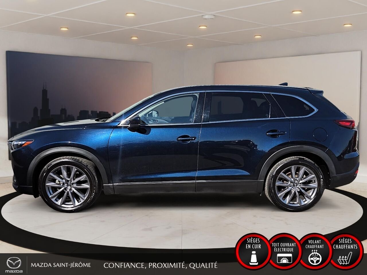 2022 Mazda CX-9 GS LUXURY | TOIT OUVRANT | CUIR | AWD Blue Saint-Jérôme - photo #9