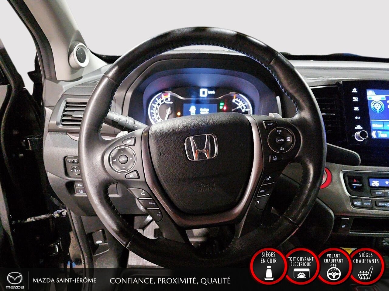 2022 Honda Ridgeline EX-L | 4X4 | TOIT OUVRANT | CUIR | VOLANT CHAUFFANT | DÉMARREUR À DISTANCE Black Saint-Jérôme - photo #13