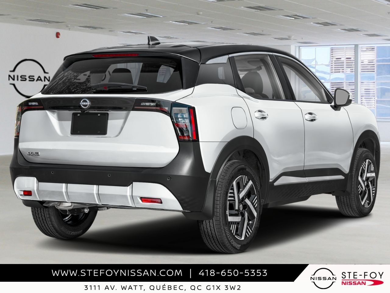 2026 NISSAN Kicks Aspen White TriCoat/Super Black Saint-Eustache - photo #1
