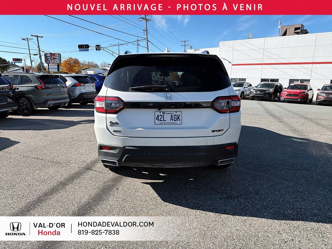 Honda Pilot Sport AWD 2025 Blanc Val-d'Or - photo #3