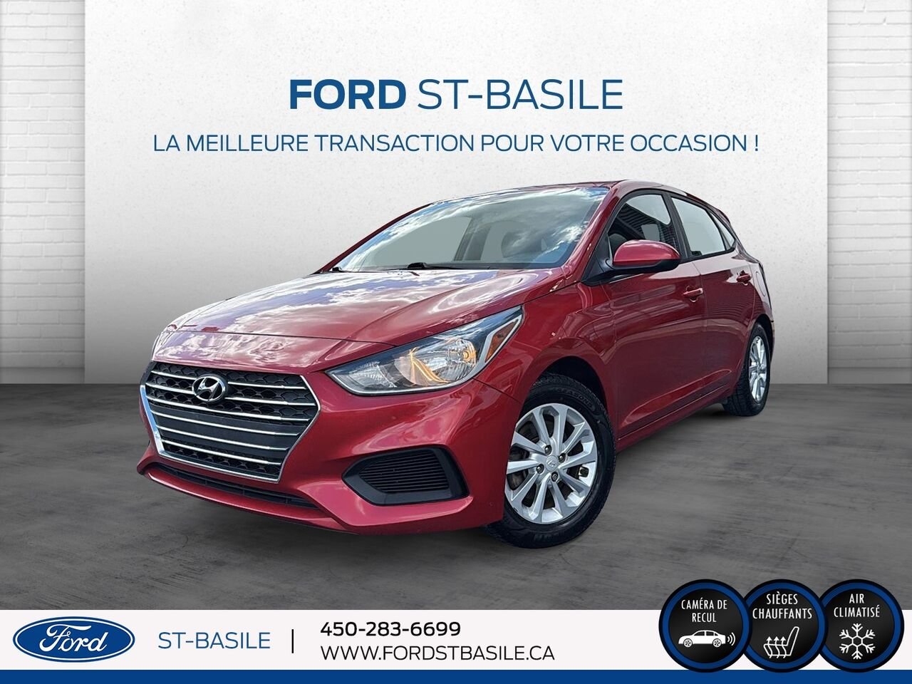 2019 HYUNDAI ACCENT Red Saint-Basile-le-Grand - photo #0