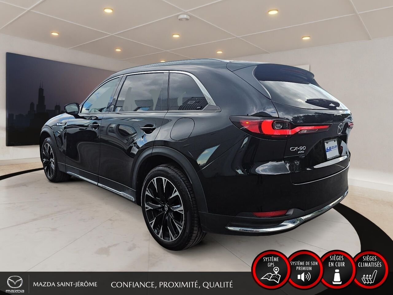 Mazda CX-90 hybride rechargeable GT hybride rechargeable | CUIR NAPPA | TOIT 2 RANGÉES | BOSE 12 HP | AWD | 3e RANGÉE 2025 Noir Saint-Jérôme - photo #8