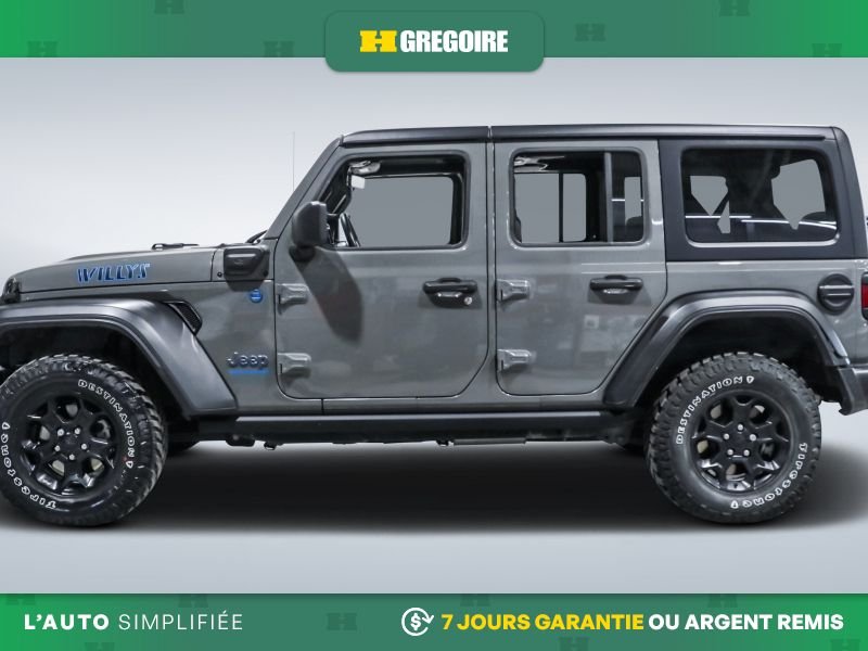 Jeep Wrangler 822541B | Willys 4xe AUTO AC NAV MAGS CAM RECULE BLUETOOTH 2023 Gris Laval - photo #4