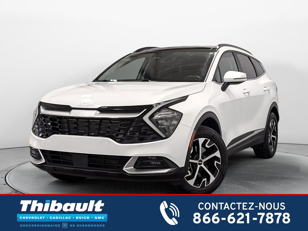 Kia Sportage AWD EX Toit Pano Cuir Sièges et Volant Chauffants 2023 Blanc Sherbrooke - photo #0