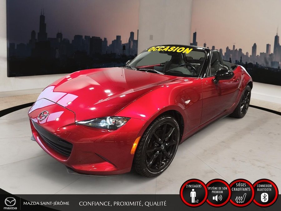 2020 Mazda MX-5 GS-P | 1 PROPRIÉTAIRE | CONVERTIBLE | CAMÉRA DE RECUL | SIÈGES CHAUFFANTS | MAGS NOIRS Red
