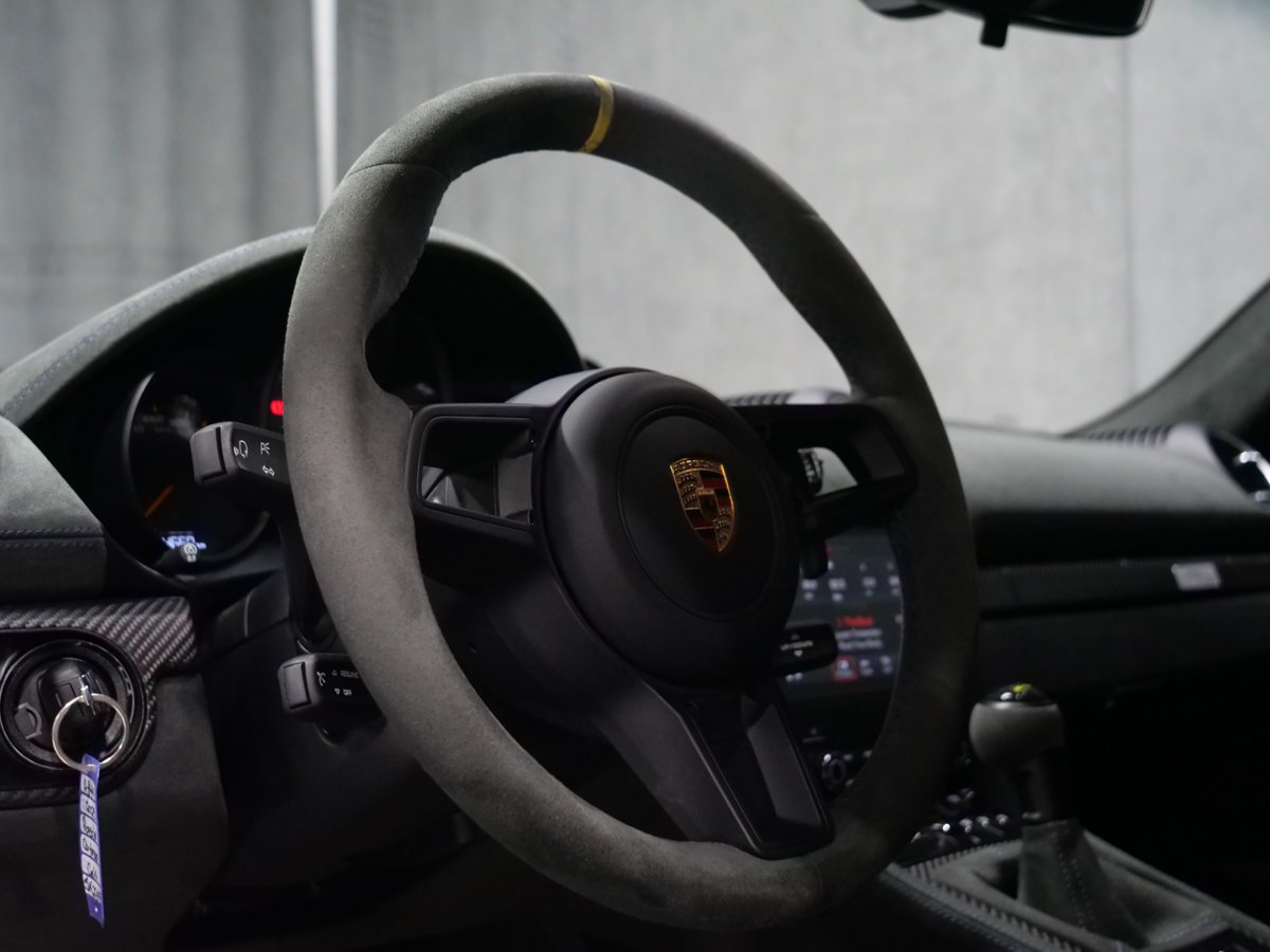 Porsche 718 Cayman GT4 RS PDK CARBONE JANTES BLEUES SPORT CHRONO 2025 Argent Montréal - photo #64