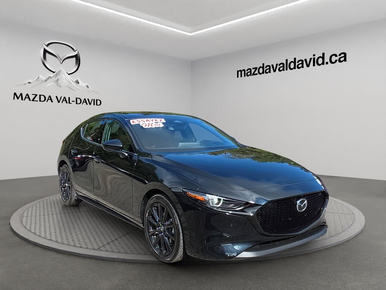 2026 Mazda Mazda3 Sport GT avec moteur turbo BA TI i-ACTIV Jet Black Mica Val-David - photo #8